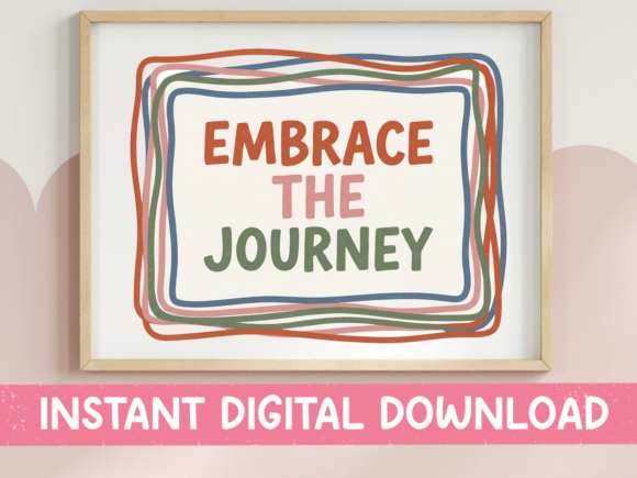 Embrace the Journey SVG Design Review: A Warm and Colorful Embroidery Graphic