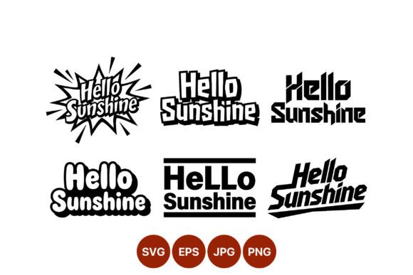 Hello Sunshine Retro Lettering Design