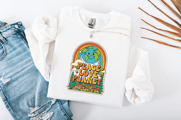 Peace Love Planet Earth Day Retro Review