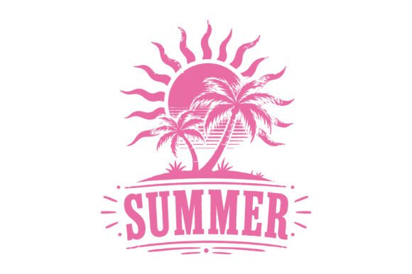 Pink Summer Tropical Palm Tree Design Review