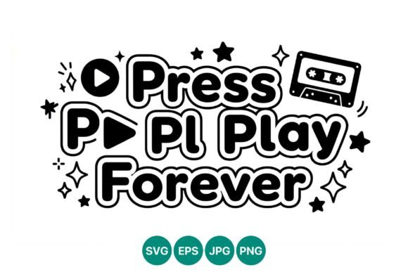 Press Play Forever Retro Vector Art Review