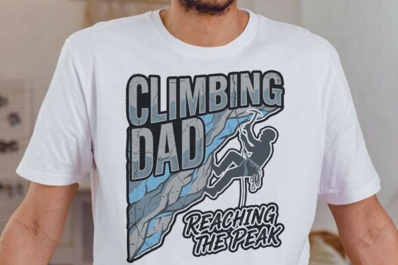 Retro Climbing DAD Sublimation PNG Review for Embroidery Projects
