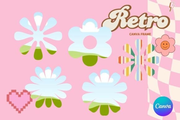 Retro Flower Canva Frame Add Photo_20 Review