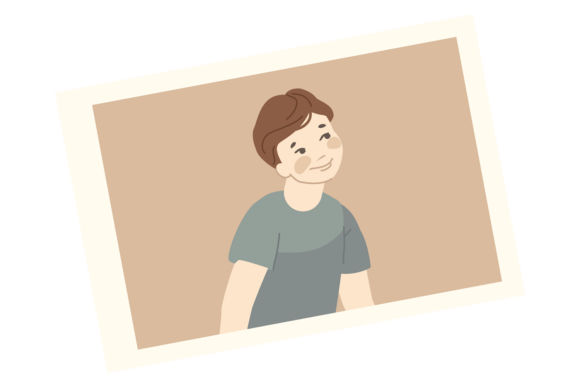 Retro Kid Photo: A Nostalgic Embroidery Design for Real Projects