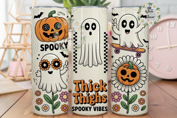 Retro Spooky Ghost 20oz Tumbler Wrap Review