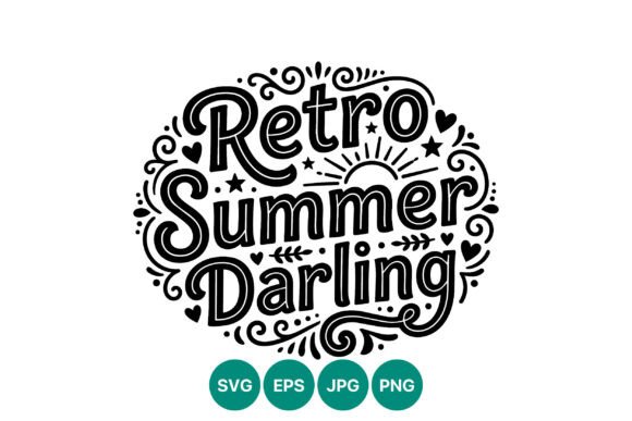 Retro Summer Darling Script Vector Review