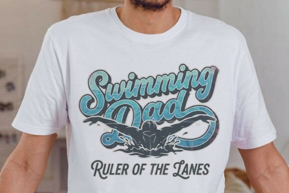 Retro Swimming DAD Sublimation PNG Review for Real Projects